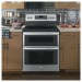 GE JB860SJSS 6.6 cu. ft. Double Oven Electric Range with Self-Cleaning Convection Oven (Lower Oven Only) in Stainless Steel